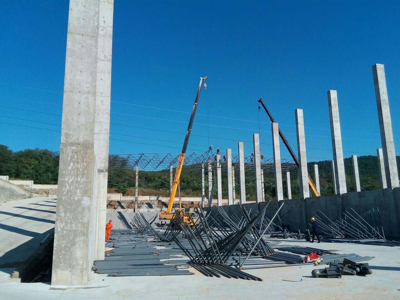 龙海威海搅拌站网架